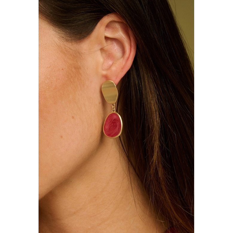 Les Cordes boucles d'oreilles rose 2