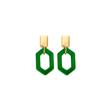 Les Cordes boucles d'oreilles vert