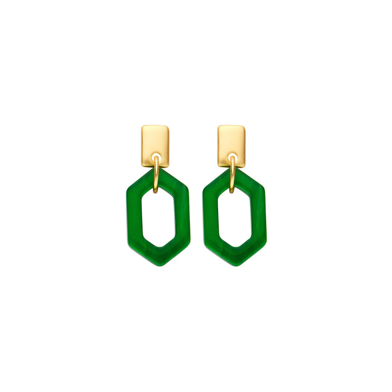 Les Cordes boucles d'oreilles vert 1