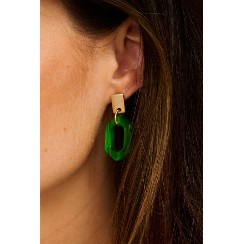 Les Cordes boucles d'oreilles vert 2