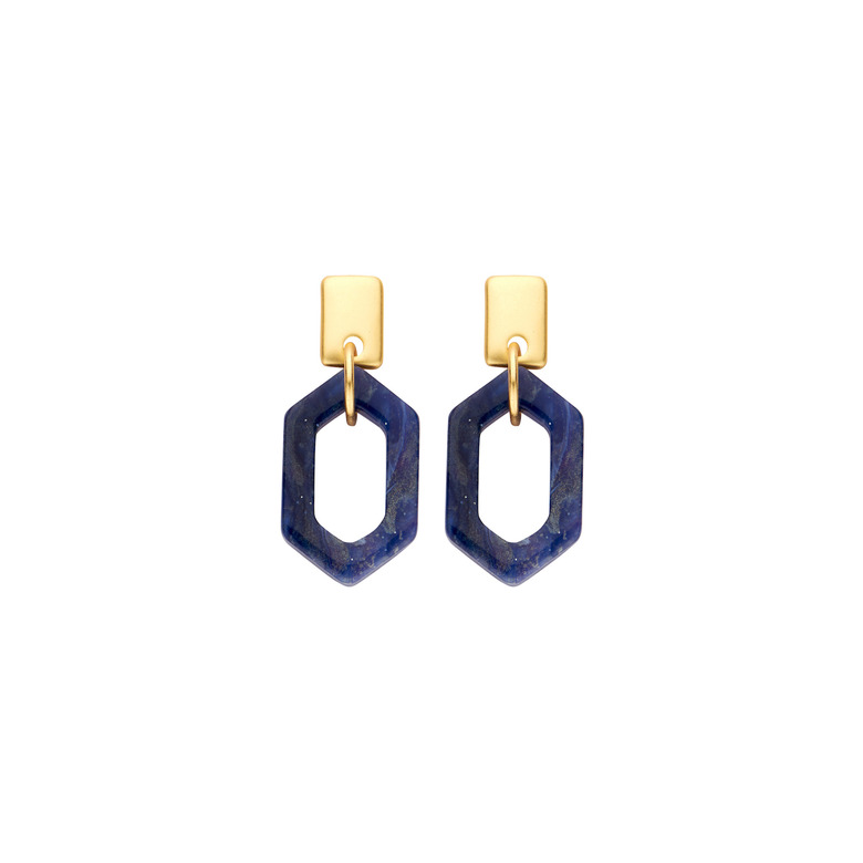 Les Cordes boucles d'oreilles bleu 1