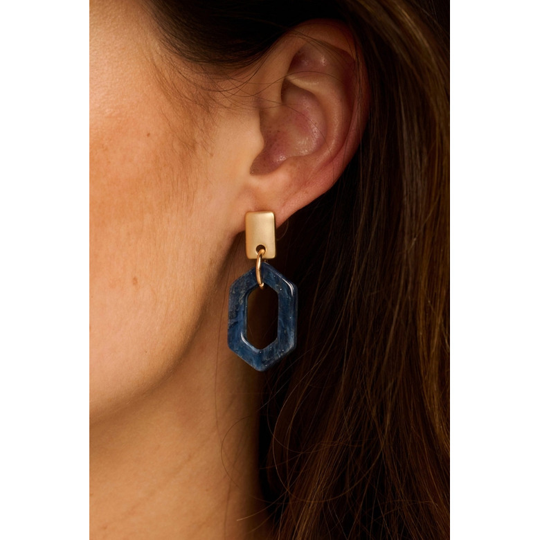 Les Cordes boucles d'oreilles bleu 2