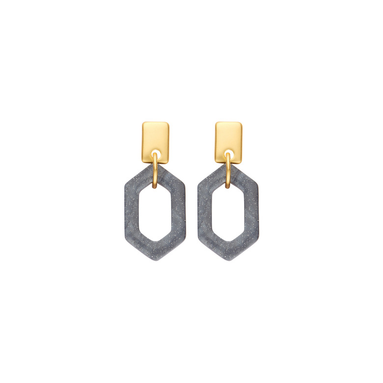 Les Cordes boucles d'oreilles gris 1