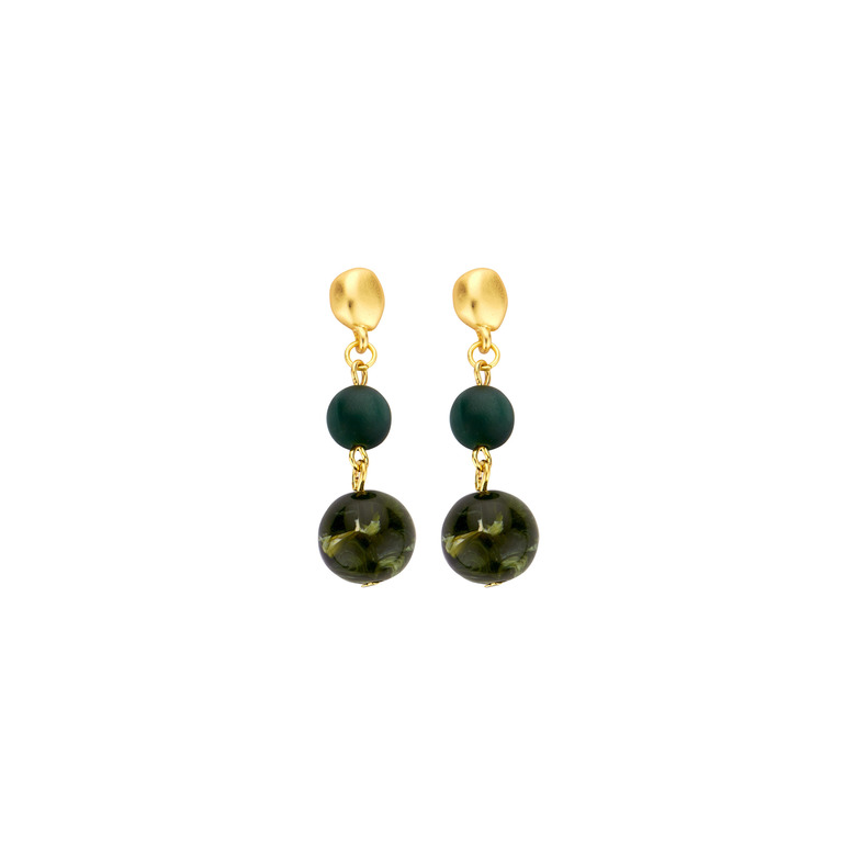 Les Cordes boucles d'oreilles vert 1
