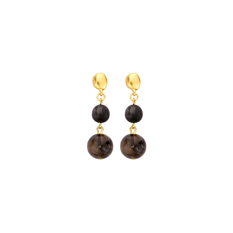 Les Cordes boucles d'oreilles noir 1