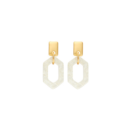 Les Cordes boucles d'oreilles blanc