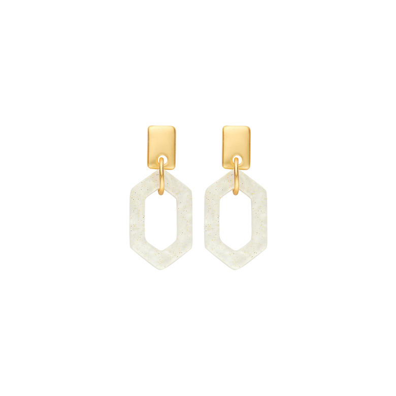 Les Cordes boucles d'oreilles blanc 1