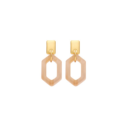 Les Cordes oorbellen roze