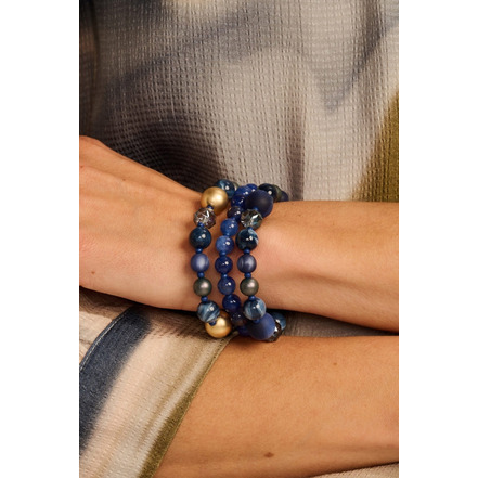 Les Cordes armband blau