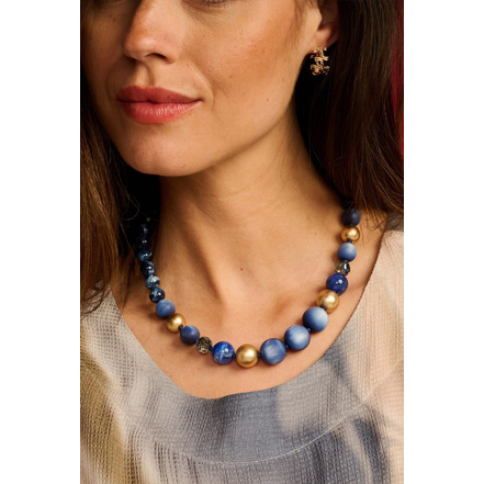 Les Cordes halskette blau