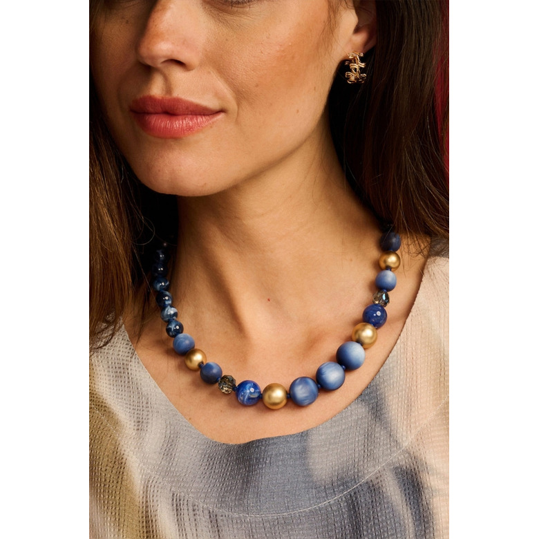 Les Cordes collier bleu 2