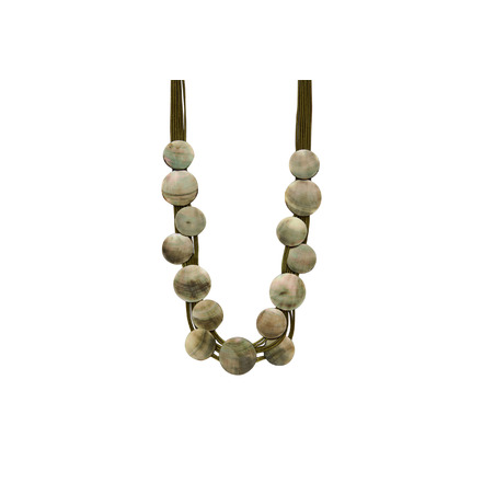Les Cordes halsketting groen