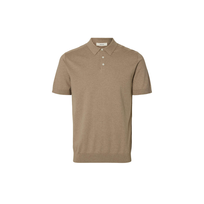 Selected Homme polo lightbrown 1