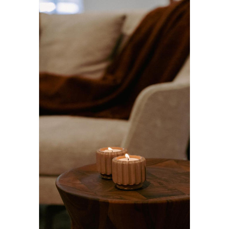 Atelier Pierre theelichtje / kandelaar roze 2