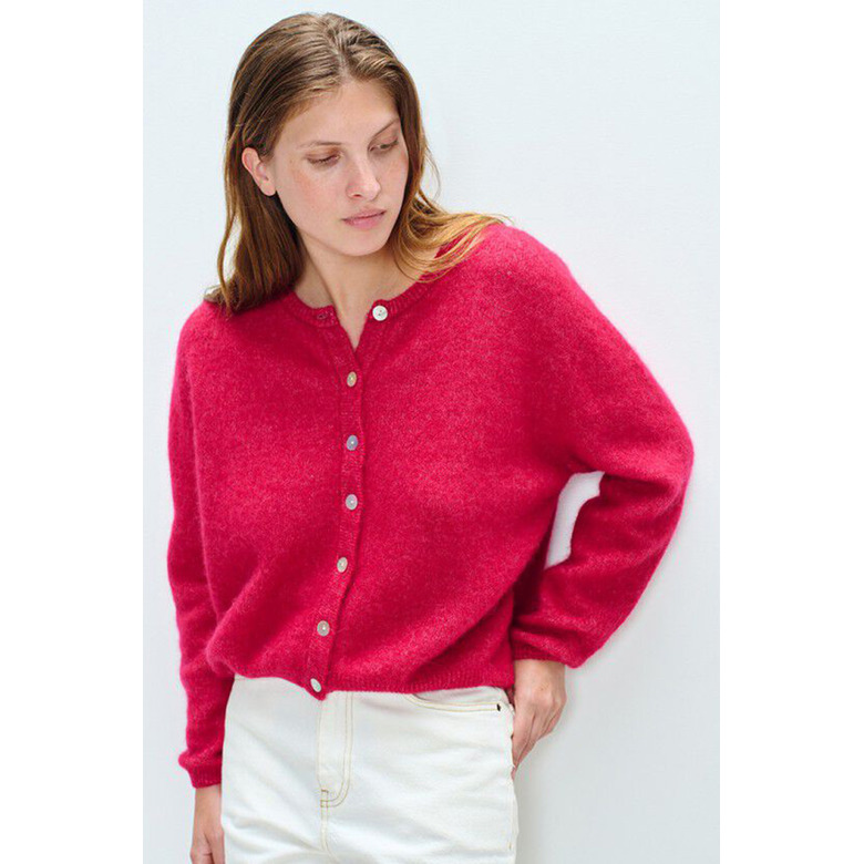 American Vintage strickjacke rot 2