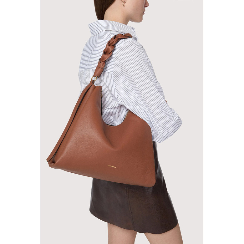 Coccinelle schoudertas cognac 5