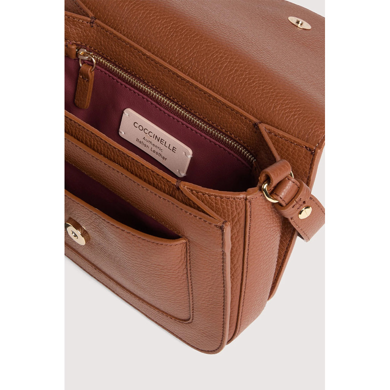 Coccinelle crossbody cognac 3