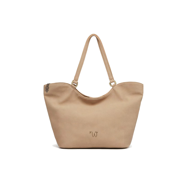 Woomen Vegan schultertasche beige 1