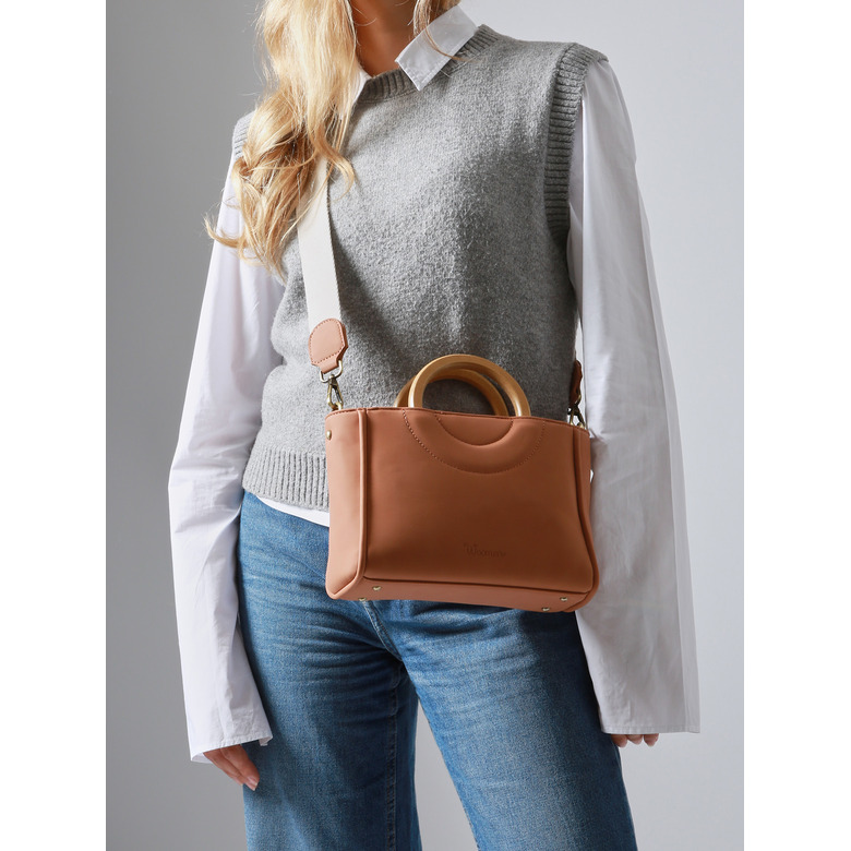 Woomen Vegan handtasche camel 3