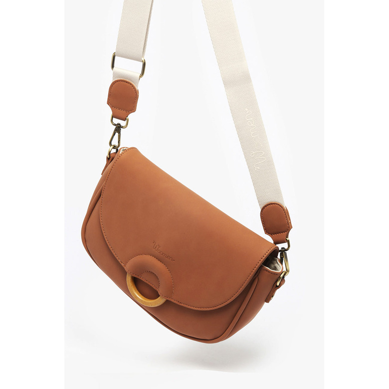Woomen Vegan sac bandoulière camel 2