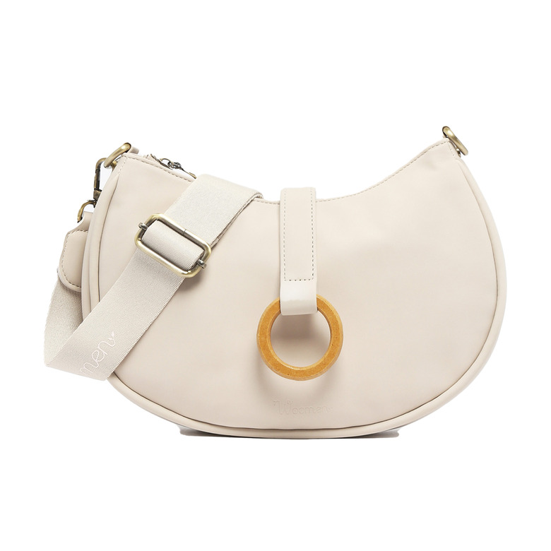 Woomen Vegan sac bandoulière ecru 1
