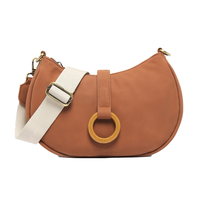 Woomen Vegan sac bandoulière camel 1