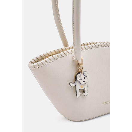 Seidenfelt bag charm ecru