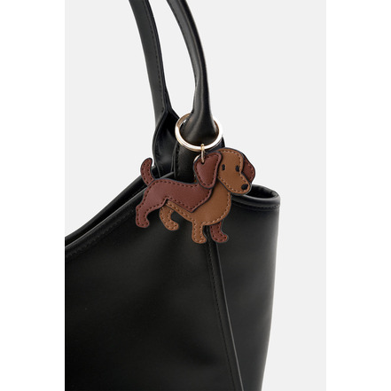Seidenfelt bag charm brown