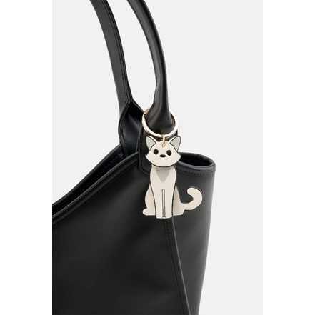 Seidenfelt bag charm ecru