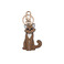 Seidenfelt bag charm brown 1