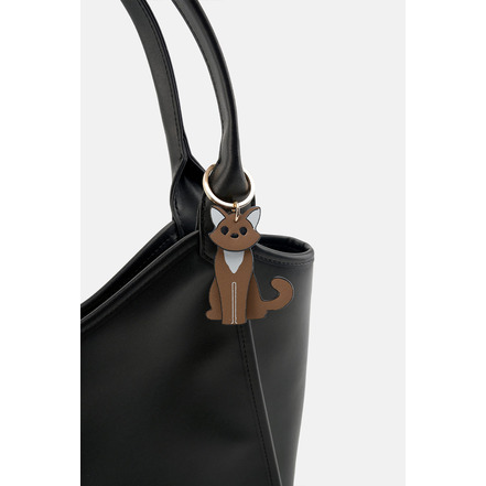 Seidenfelt bag charm brown