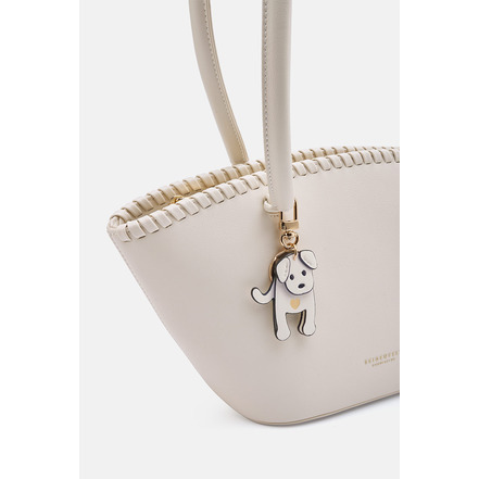 Seidenfelt bag charm beige