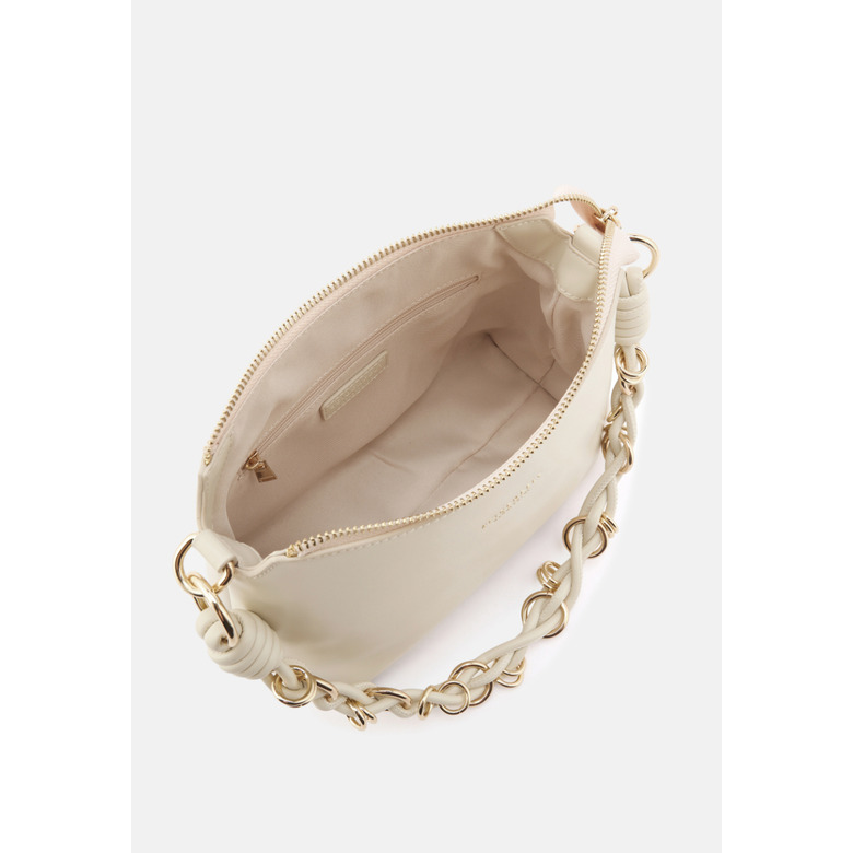 Seidenfelt schultertasche ecru 4