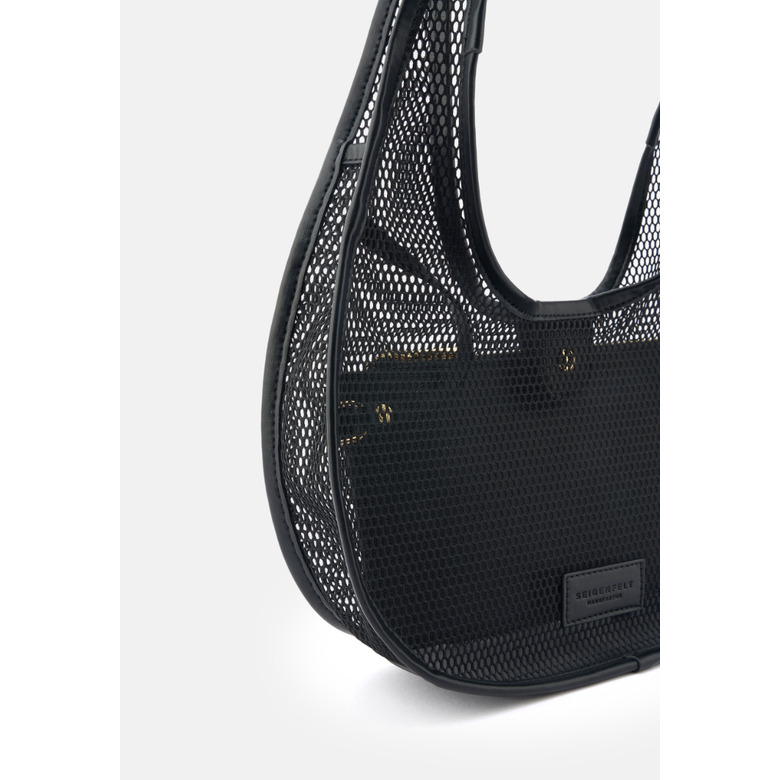 Seidenfelt schultertasche schwarz 3
