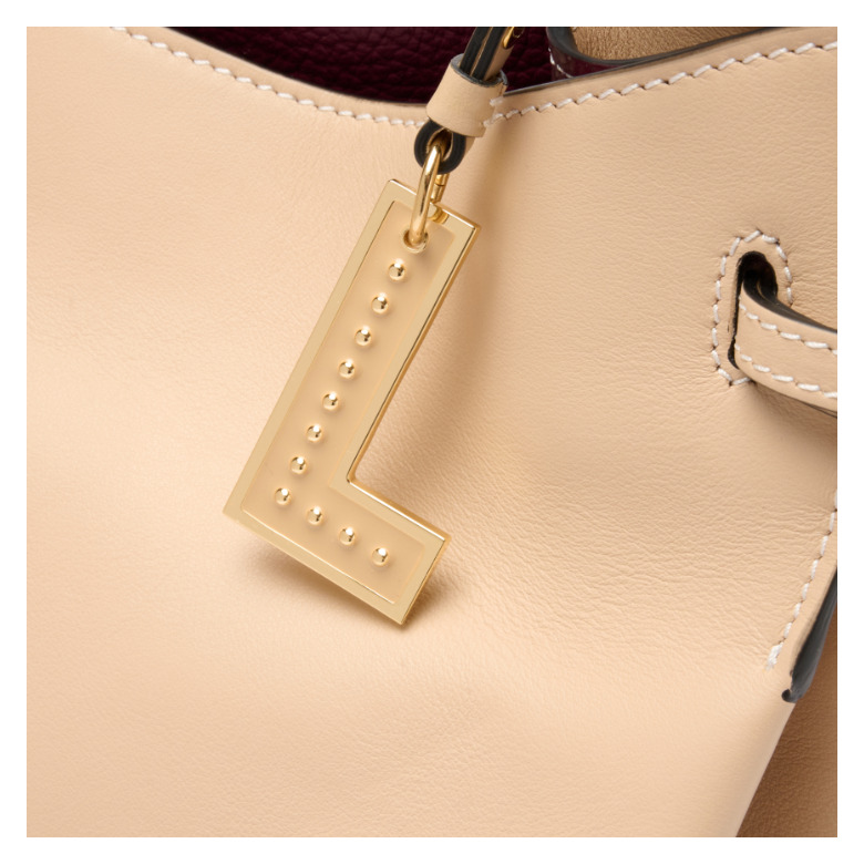 Lancel handtas beige 4