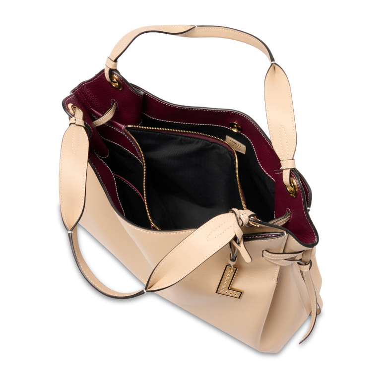 Lancel handtas beige 5