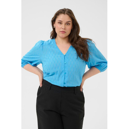 Kaffe Curve blouse blauw
