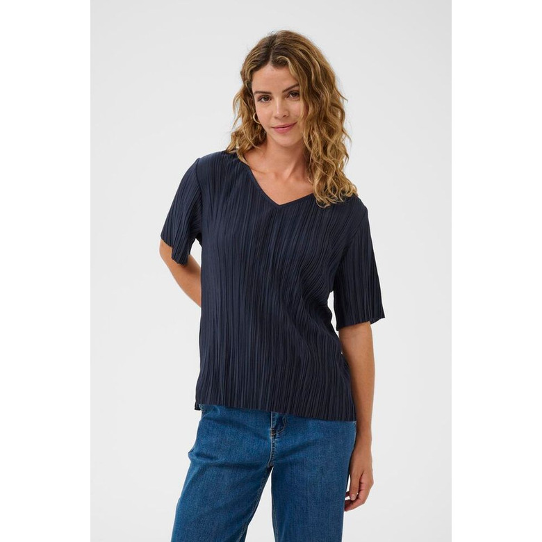 Cream blouse blauw 2