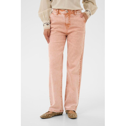 Cream jeans oranje