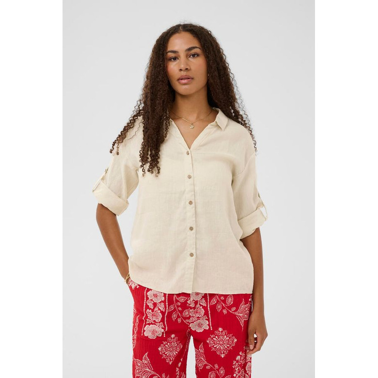 Cream blouse beige 2