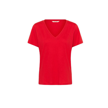 Cream t-shirts red