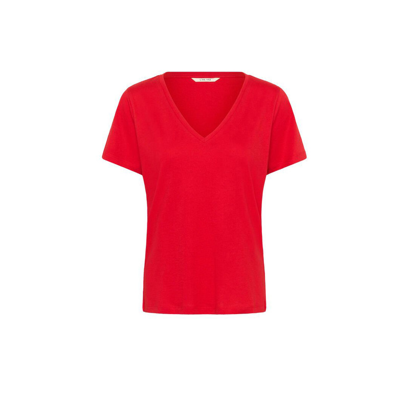 Cream t-shirts red 1