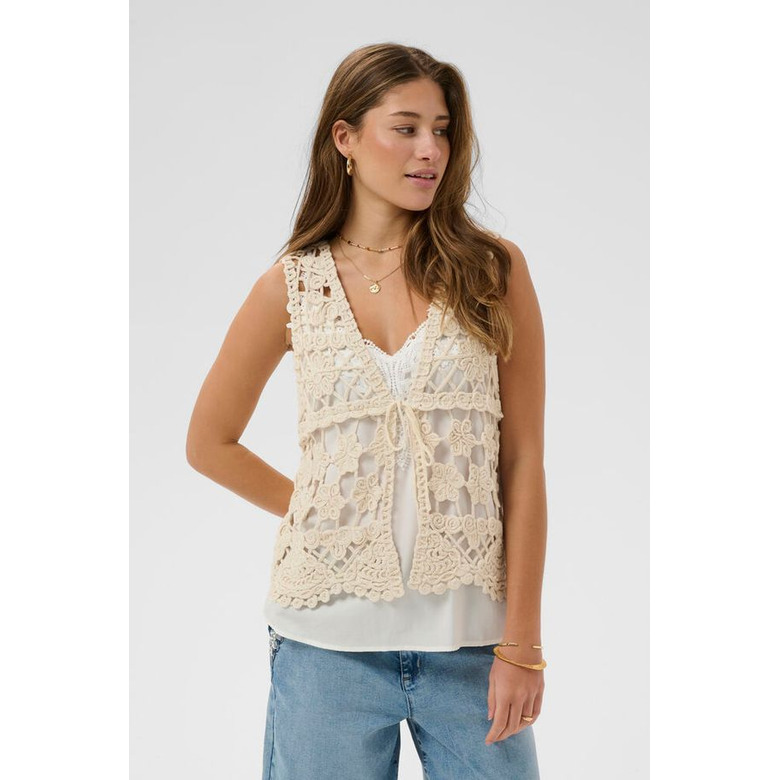 Cream vest lightbrown 2