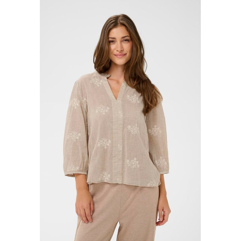 Cream blouse beige 2