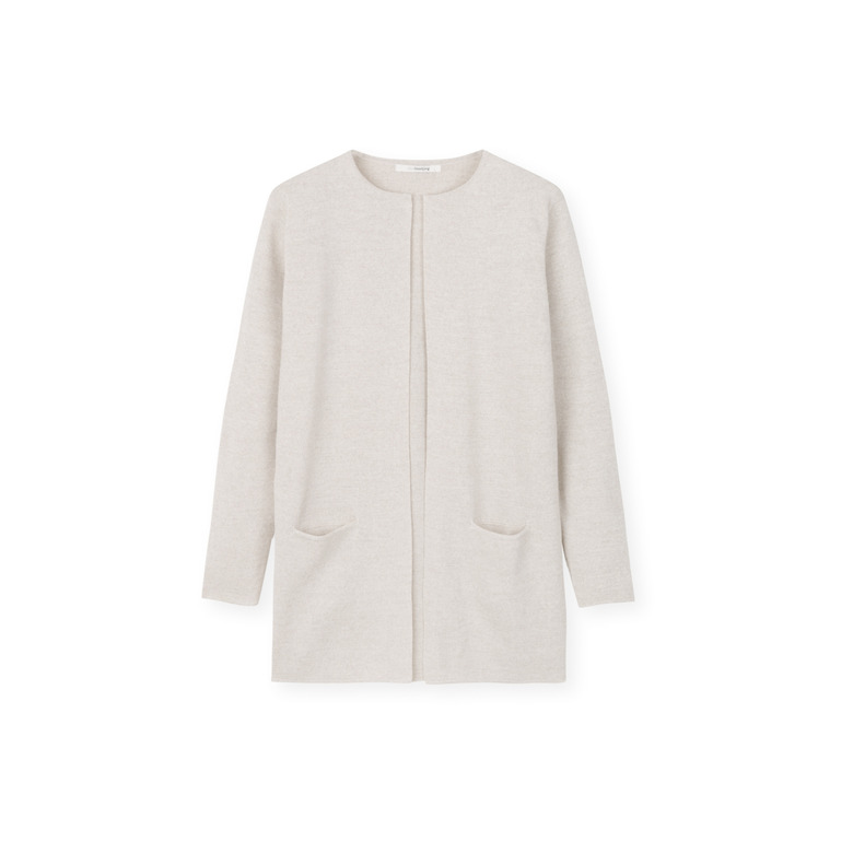 Sibin Linnebjerg strickjacke beige 1