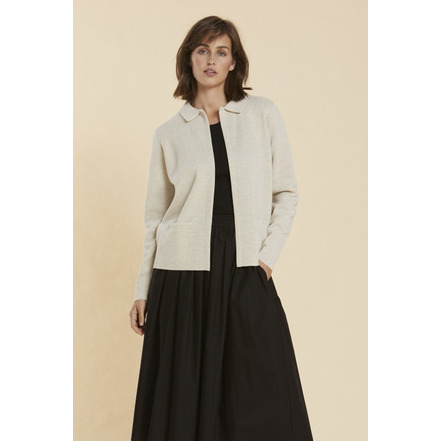 Sibin Linnebjerg cardigan ecru