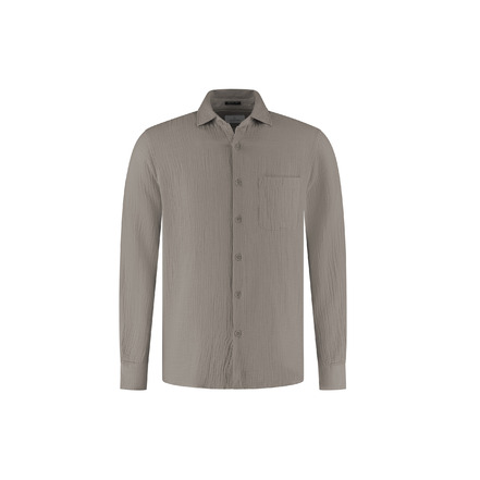 Dstrezzed hemd bruin