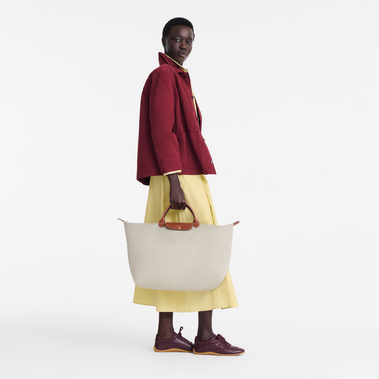 Longchamp reisetasche ecru 5