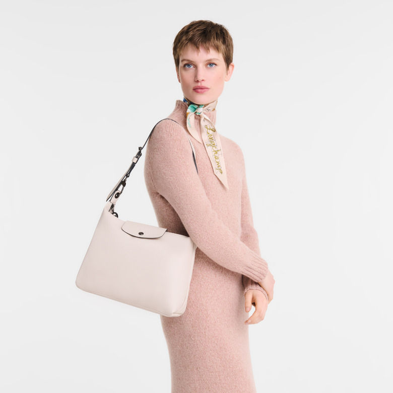 Longchamp sac porté épaule ecru 5
