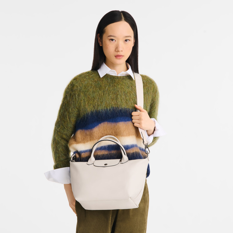 Longchamp handtasche ecru 5